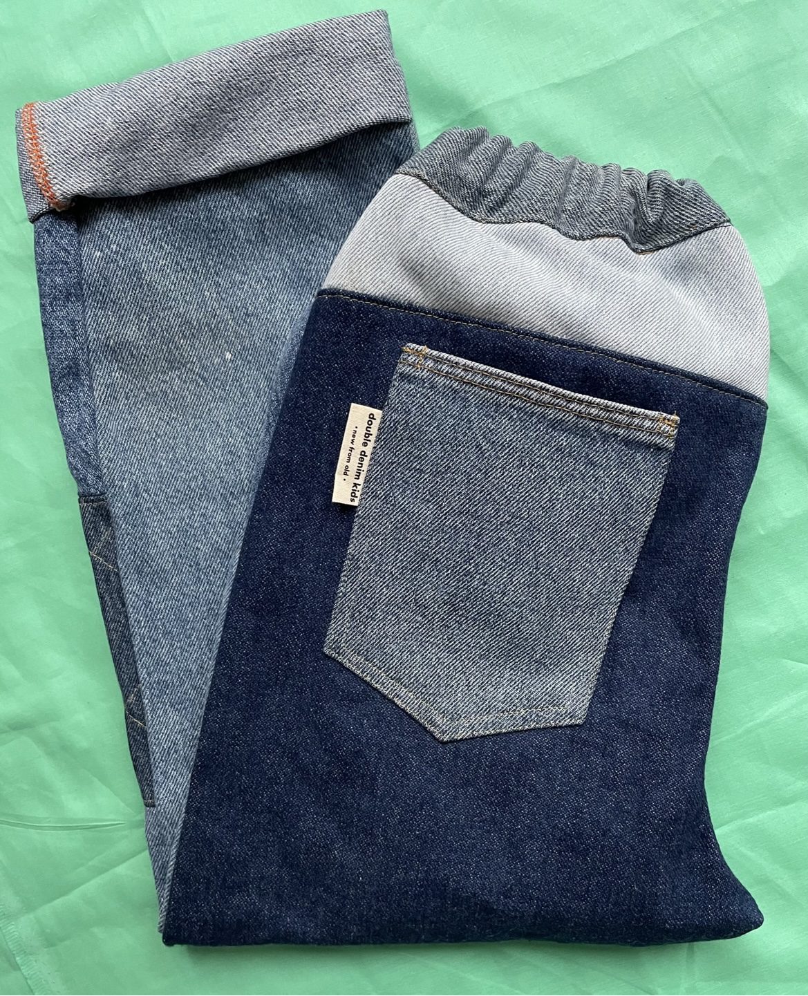 Kids recycled denim baggy jeans