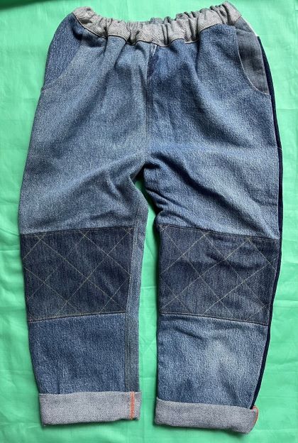 Kids recycled denim baggy jeans