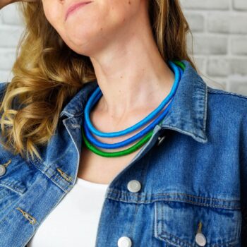 Trinity Cotton Necklace - Ocean