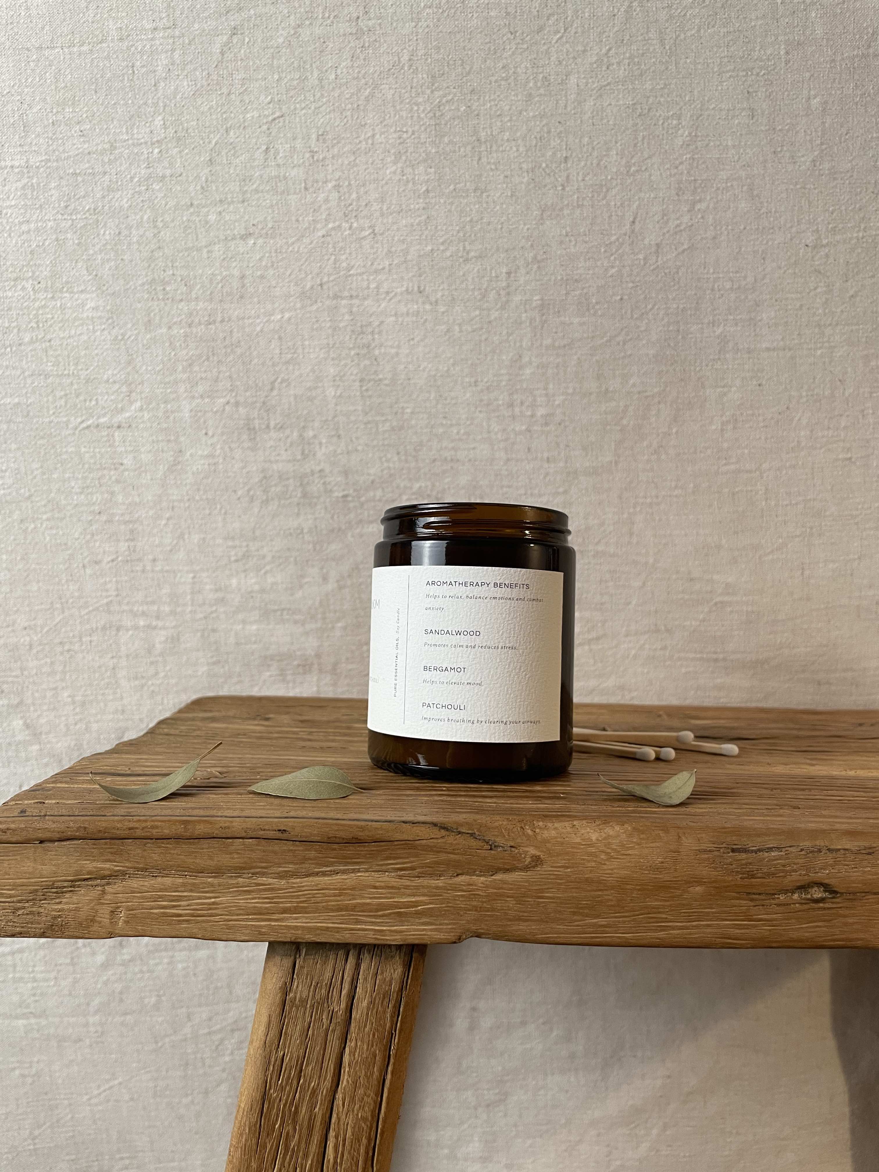 Calm Candle - Sandalwood and Bergamot