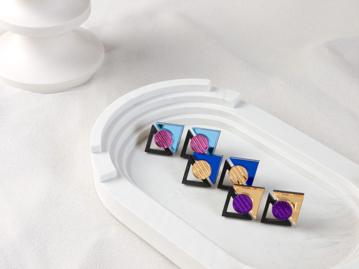 FORM068 KHUFU I Stud Earrings - Various Colours