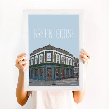 Green Goose Pub, Bow - Art Print