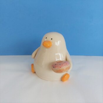 Duncan Doughnuts - Handmade Ceramic Duck
