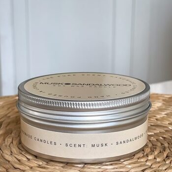 Musk and Sandalwood 3 Wick Soy Candle