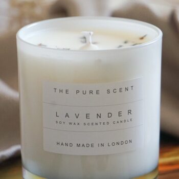 Aromatherapy Lavender Soy Candle in a Glass