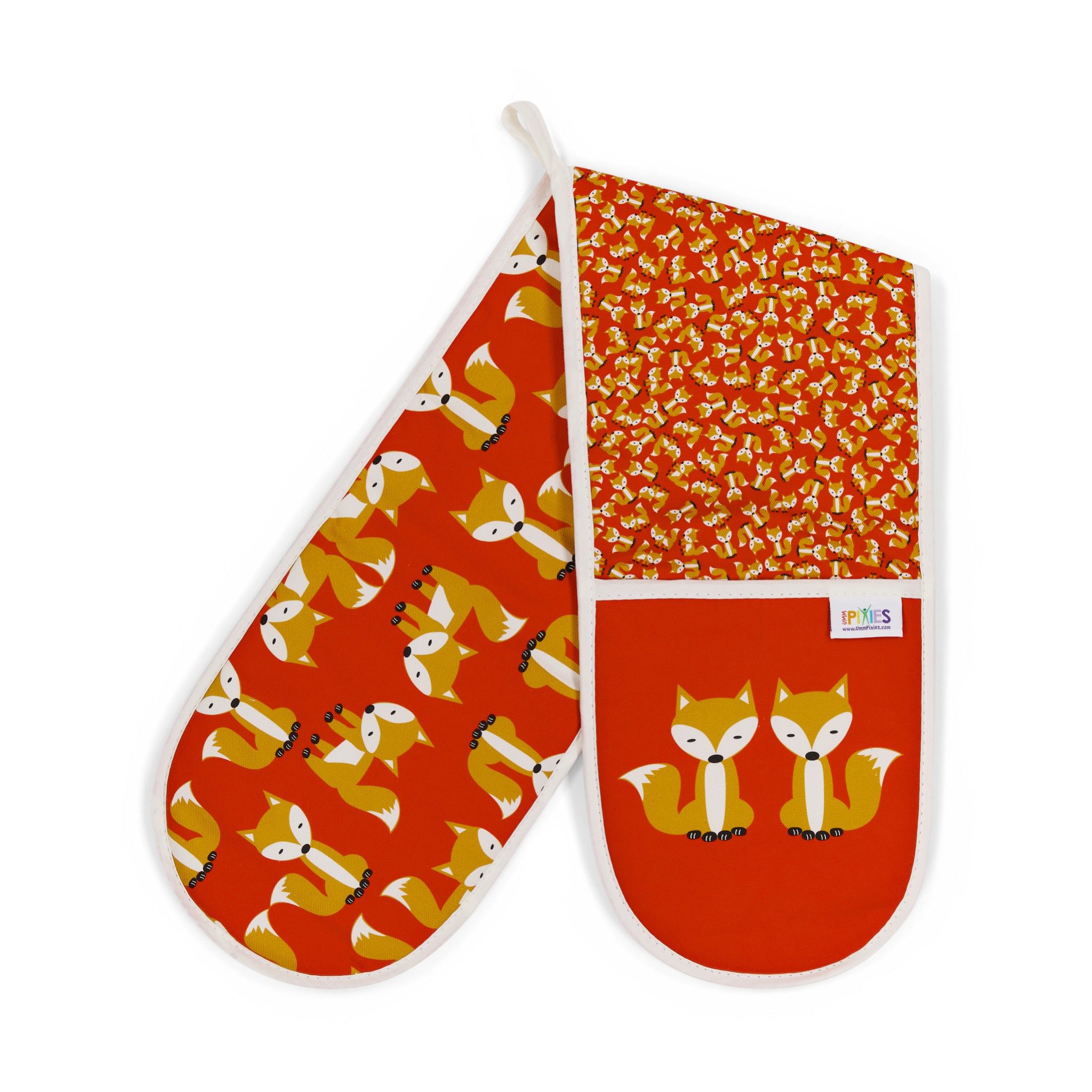 Foxes organic cotton double oven gloves