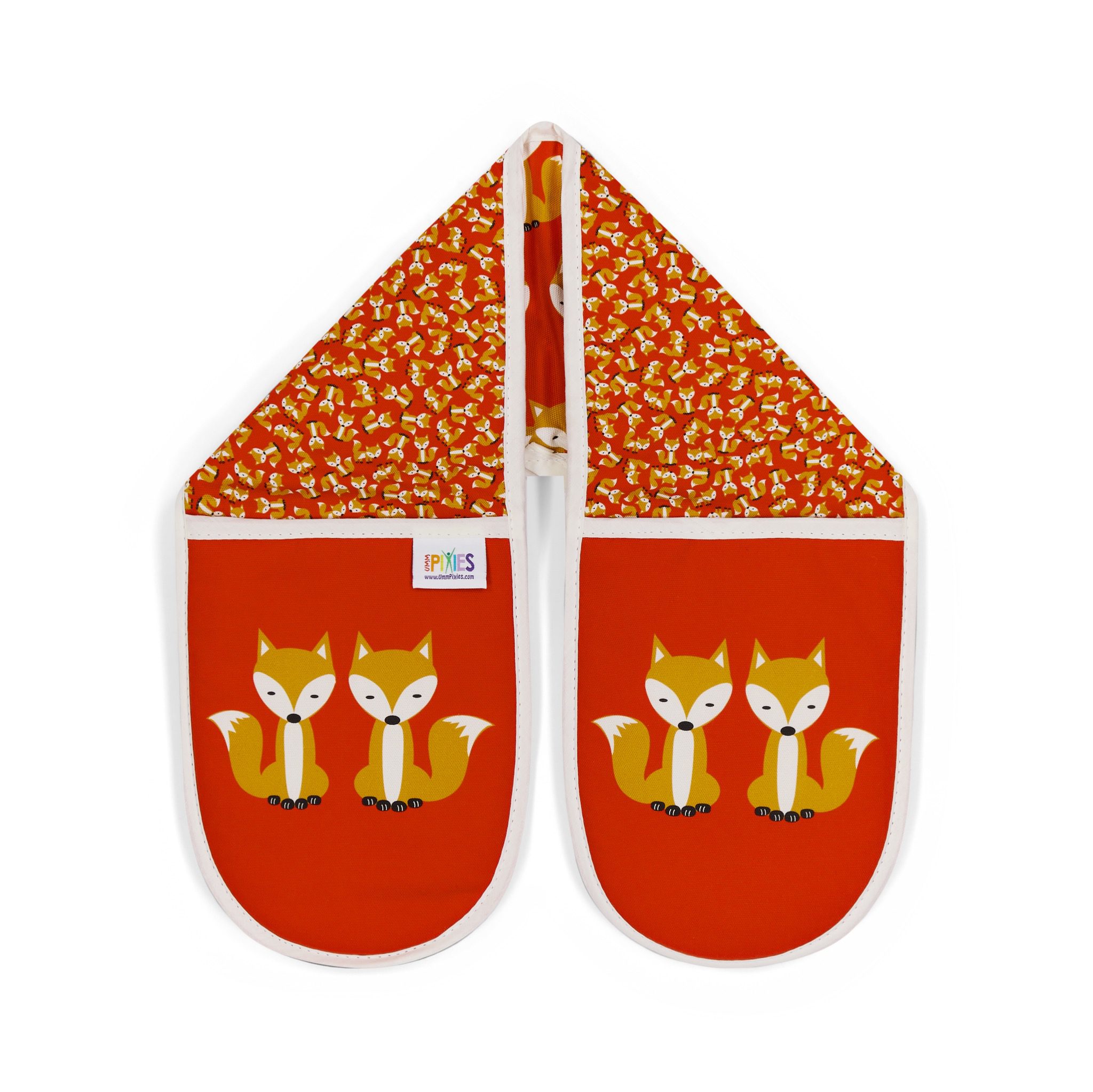 Foxes organic cotton double oven gloves