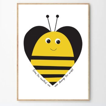 Bee Heart Print
