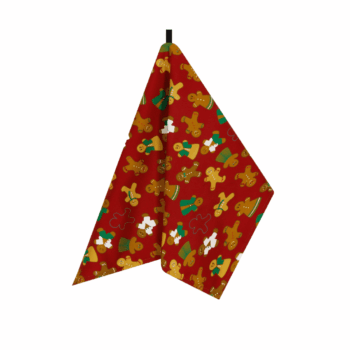 Gingerbread organic cotton tea towel