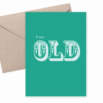 30th Birthday Card - 30 Years Old