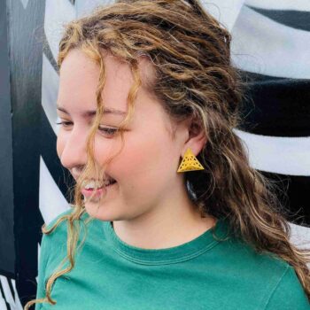 Geometric Triangle Stud Earrings