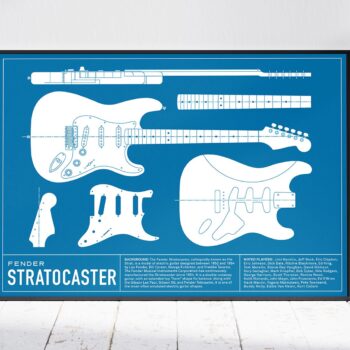 Fender Stratocaster Guitar Screen Print