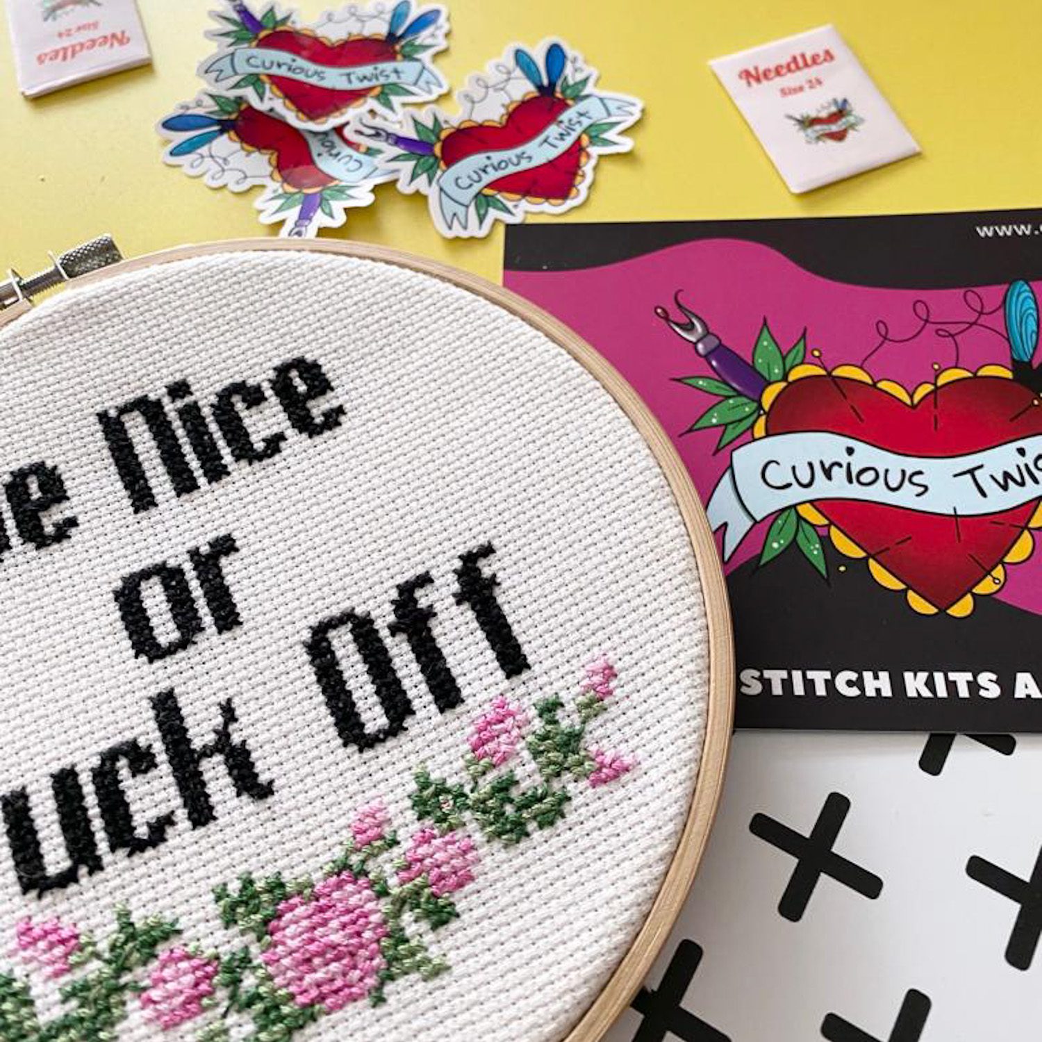 Be Nice Or F*ck Off- Cross Stitch Kit
