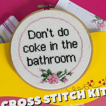 Don’t Do Coke Cross Stitch Kit