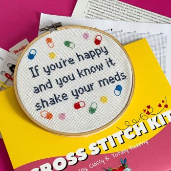 Shake Your Meds Cross Stitch Kit