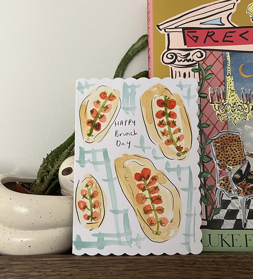 Happy Brunch Day Hand-Painted card