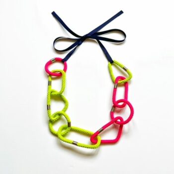 MoMA Necklace - Geometric Shaped Cotton Rope Statement Necklace