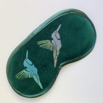 Green Velvet Hummingbirds lavender infused eye mask