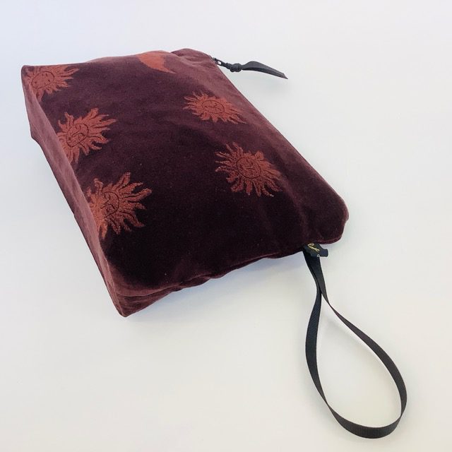 Chocolate Sun and Moon Velvet Makeup Bag