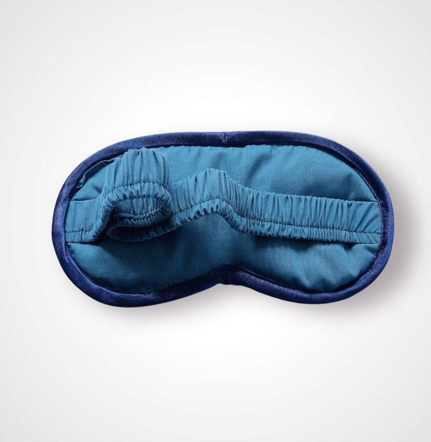 Navy Velvet Peacock Feathers Lavender Infused Eye Mask