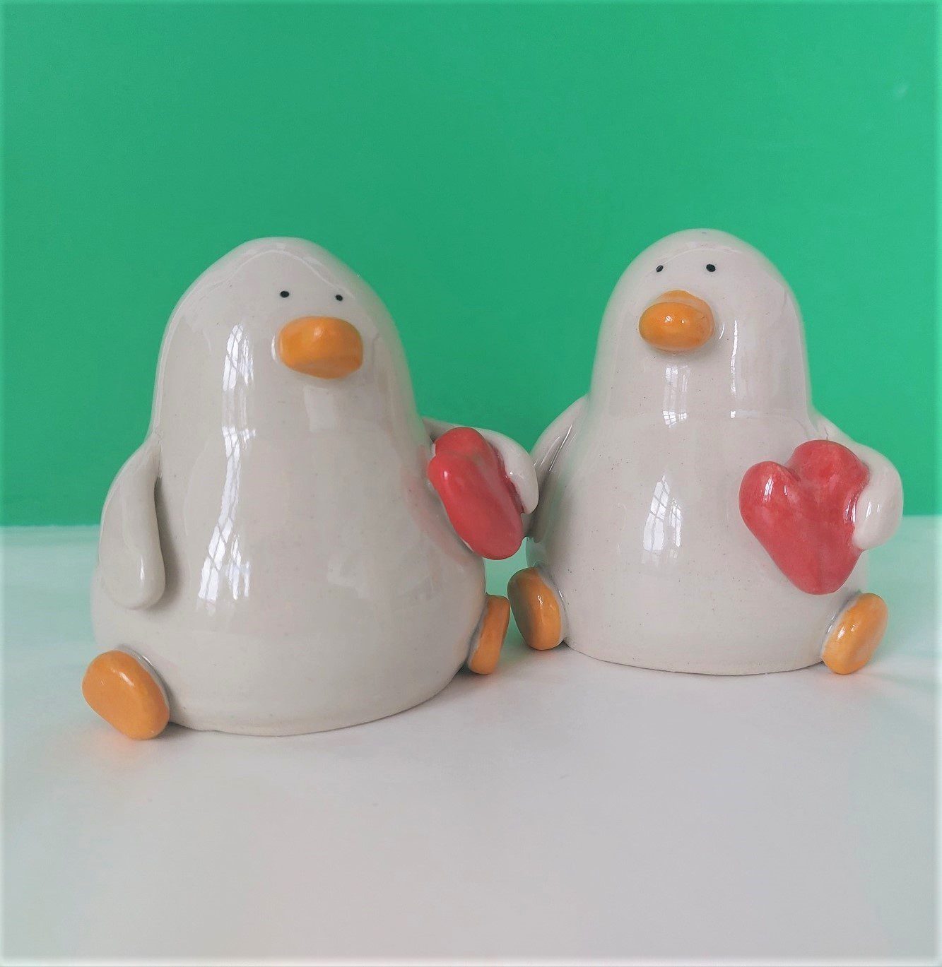 Bart with the Heart - Handmade Ceramic Duck