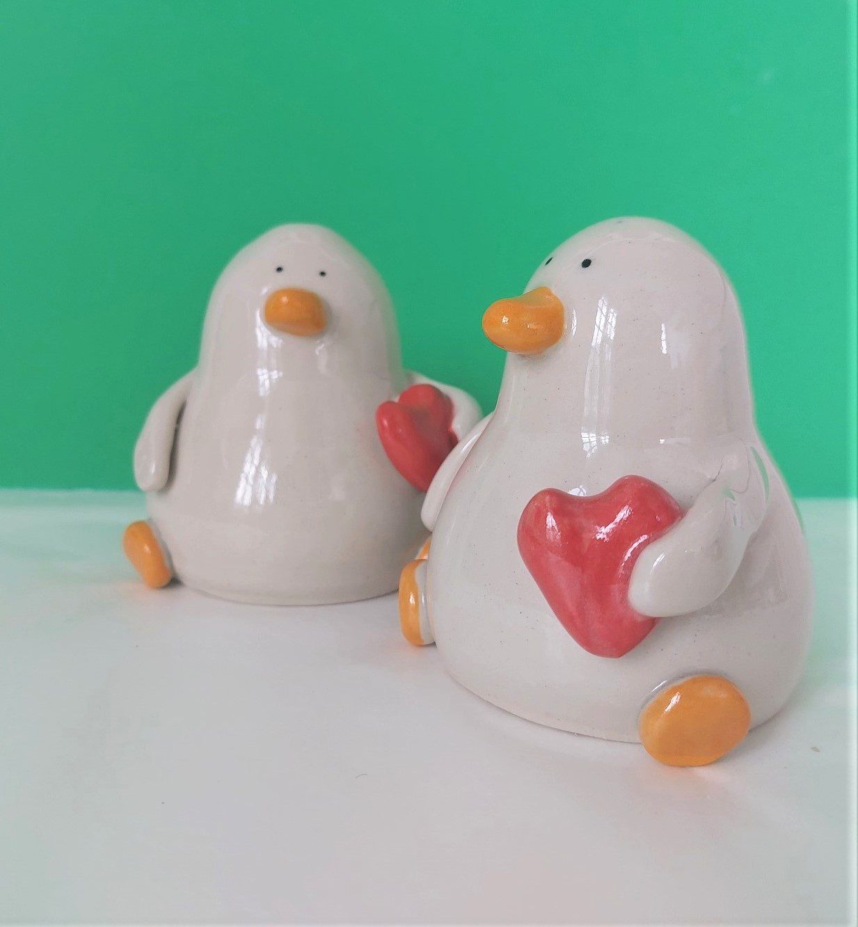 Bart with the Heart - Handmade Ceramic Duck