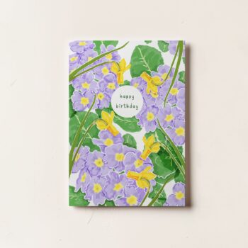 Floral Spring Happy Birthday Card