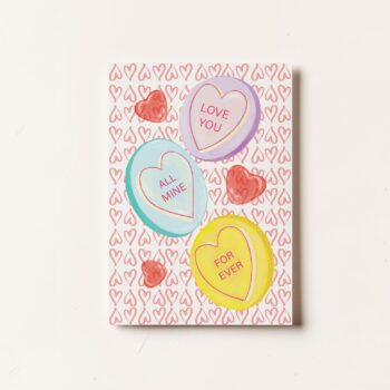 Love Hearts Candy Card - Valentine's Day