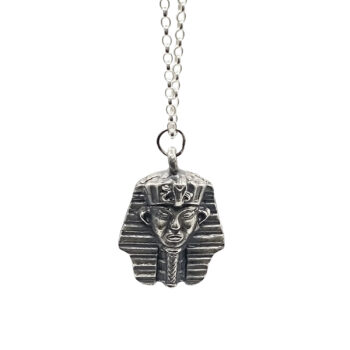 Pharaoh Pendant on chain, displayed on a white background.