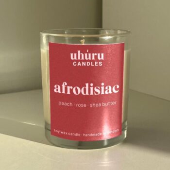 Afrodisiac - peach, rose, shea butter soy wax candle