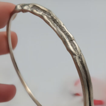 Molten Silver Bangle