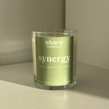 Synergy - yuzu, jasmine tea, basil soy wax candle