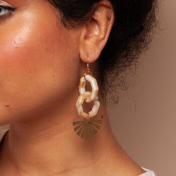 Clara Hexagon Chain Earrings