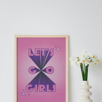 Let's Go Girls Retro Print