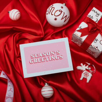 Season's Greetings Retro Christmas Card