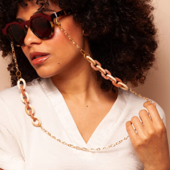 Terri Warm Marble acrylic glasses chain