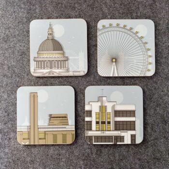 London Set of Four Coasters I