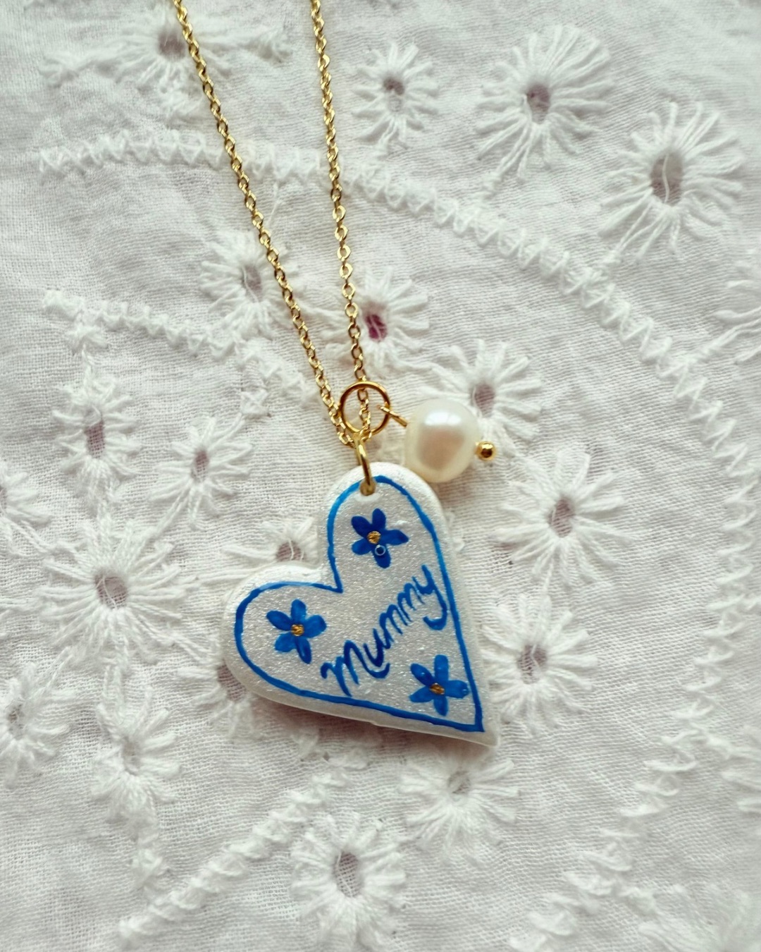 Personalised Mummy Heart Name Necklace