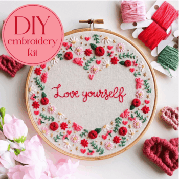 DIY embroidery kit for beginners - Love yourself