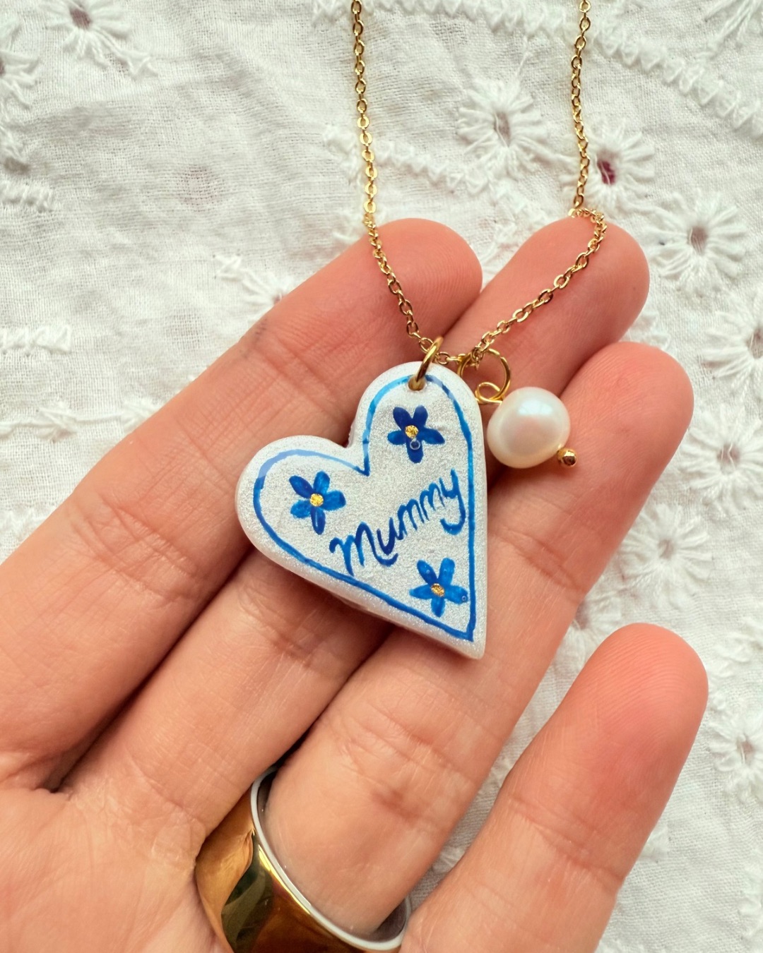 Personalised Mummy Heart Name Necklace