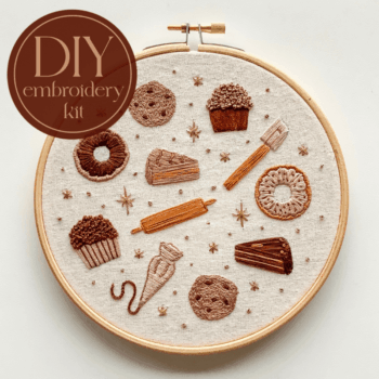 DIY embroidery kit for beginners - Bake it easy