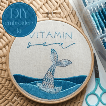 DIY embroidery kit for beginners - Vitamin sea
