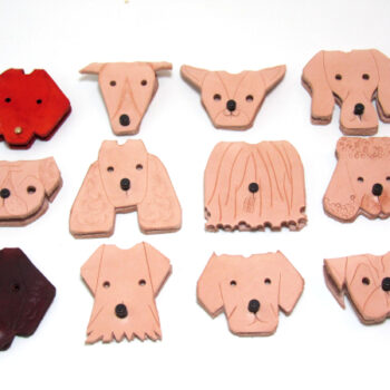 Upcycled Leather Dog Cable Organiser, handmade Cable tidy