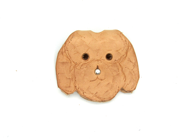 Upcycled Leather Dog Cable Organiser, handmade Cable tidy