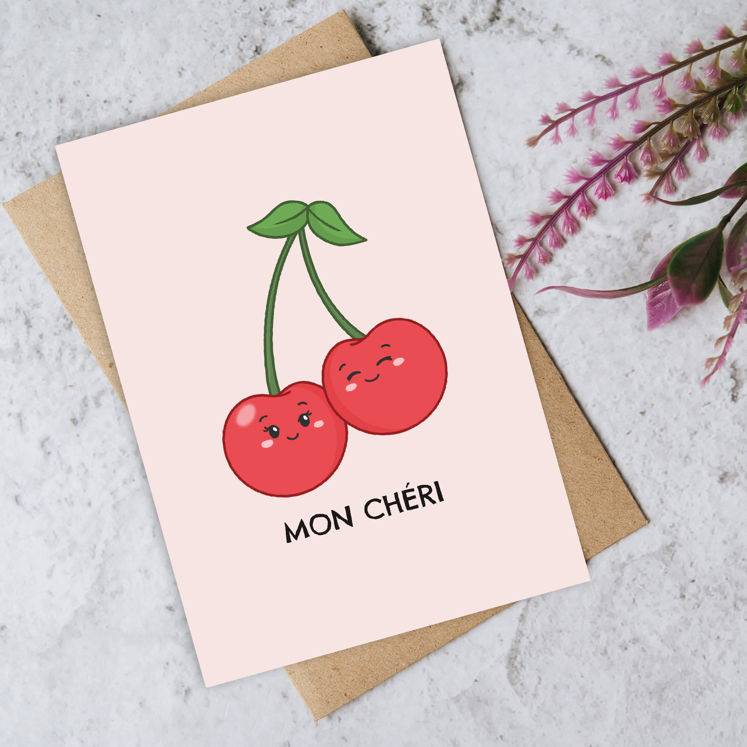 Mon Chéri Card – Valentine's Day Card