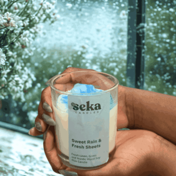 Sweet Rain and Fresh Sheets- Soy Wax Candle