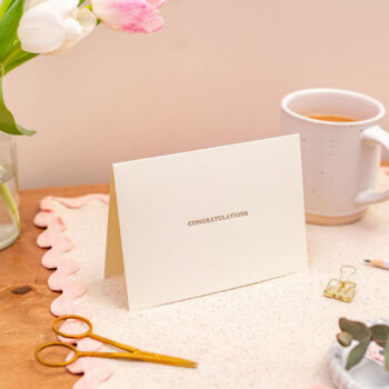 Letterpress Congratulations Well Done Greeting Card