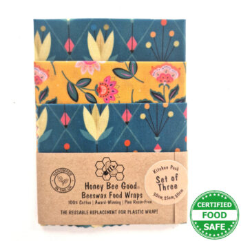 Beeswax Food Wraps | Set of 3 | Tulips