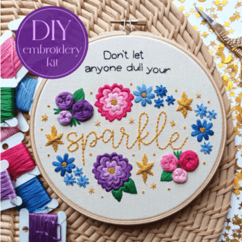 DIY embroidery kit for beginners - Sparkle